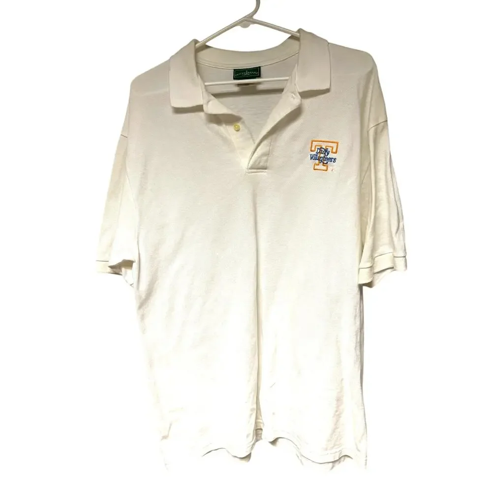 Womens TN Lady Vols White Polo Sz Large Outer Banks Brand Like New